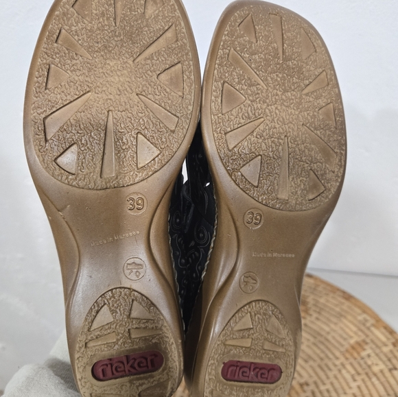 Rieker Black Leather Mary Jane Shoes - Picture 5 of 7